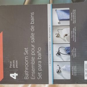 Brushed Nickel Bathroom Accessory Set